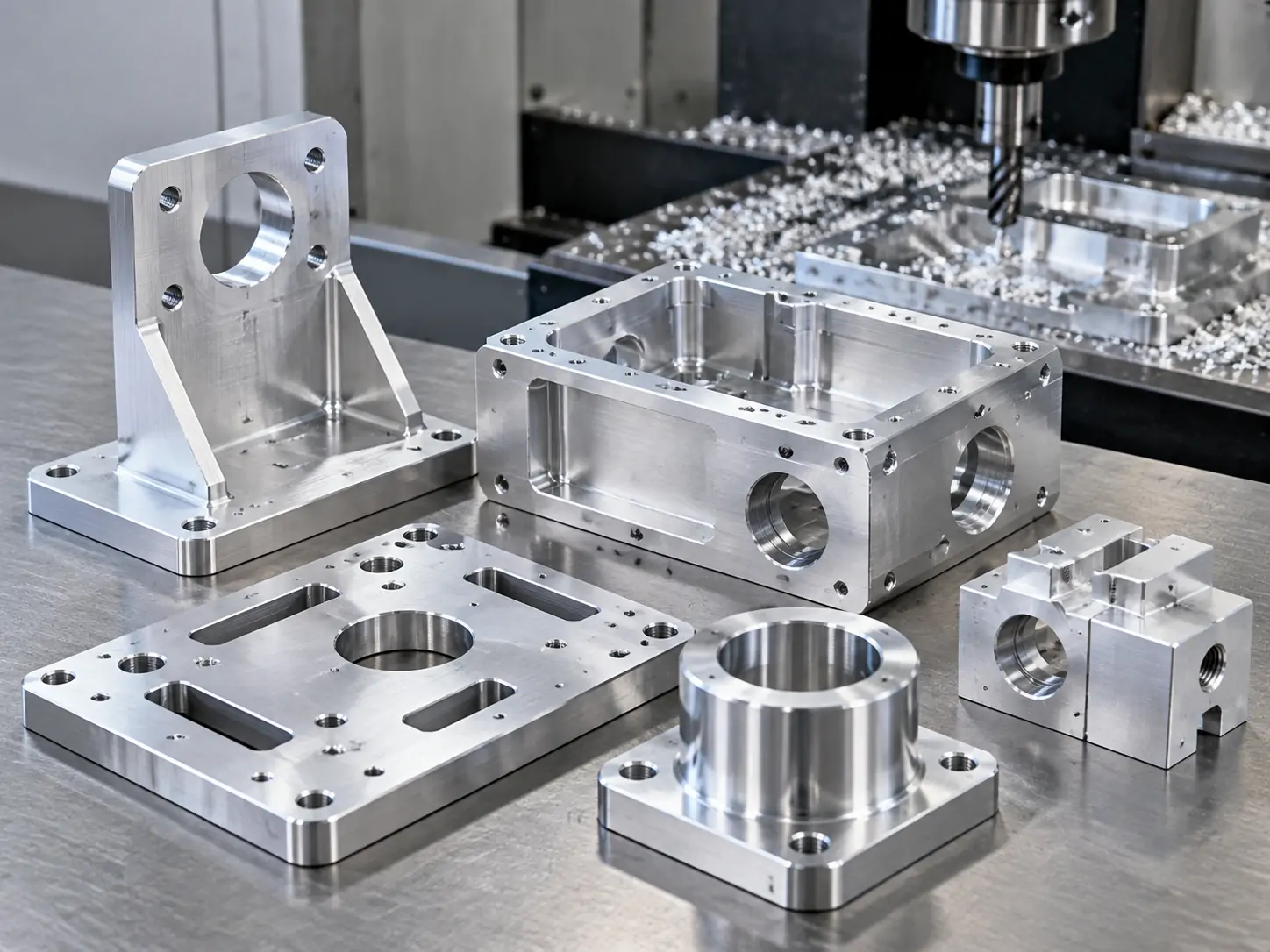 CNC machined components made from 6061 aluminum plate