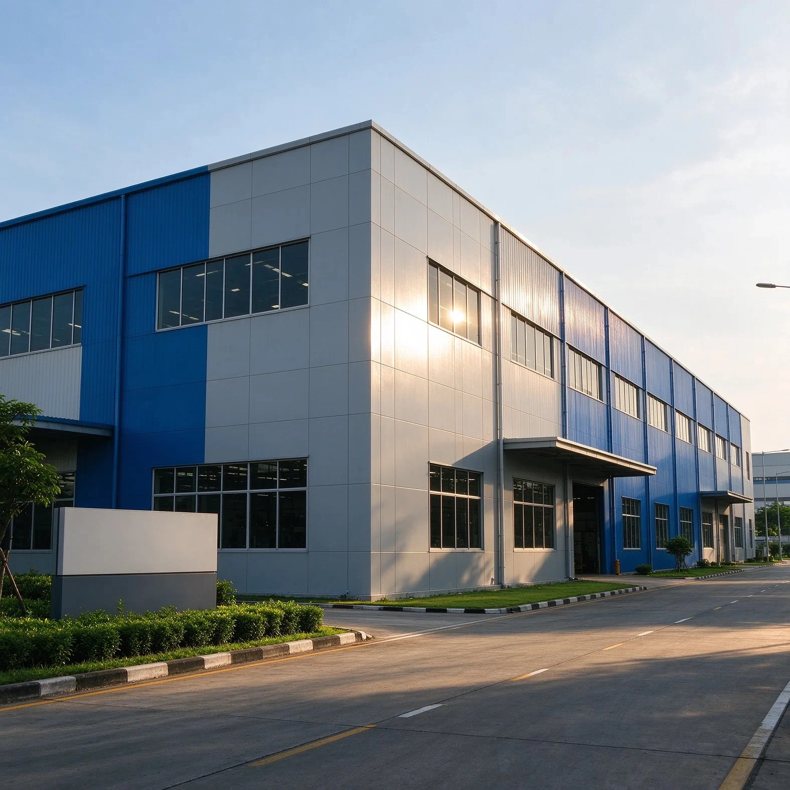 Modern Industrial Plants and Steel Cladding