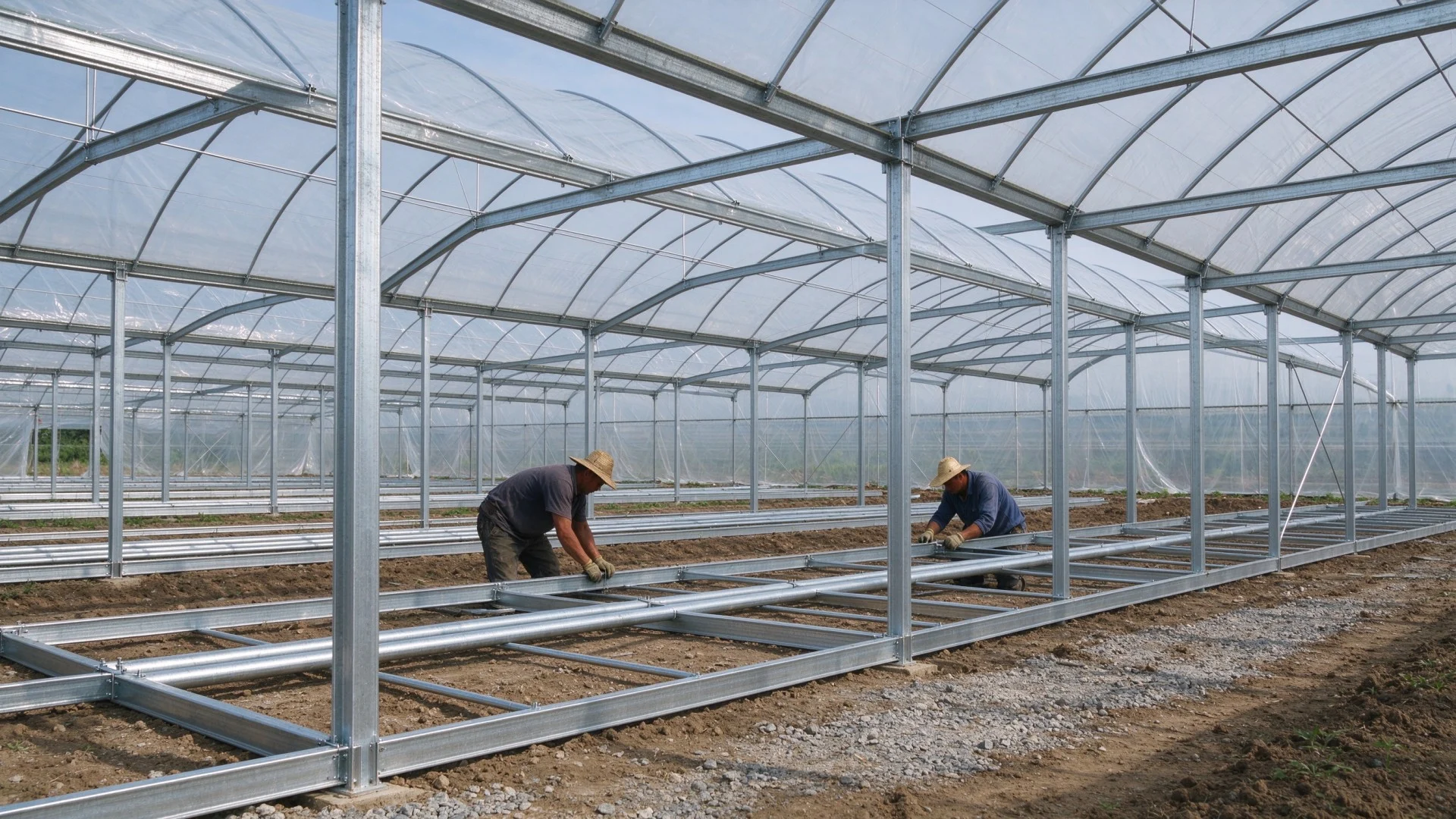 Prefab Modular Building Steel Frame with Galvanized Tubes