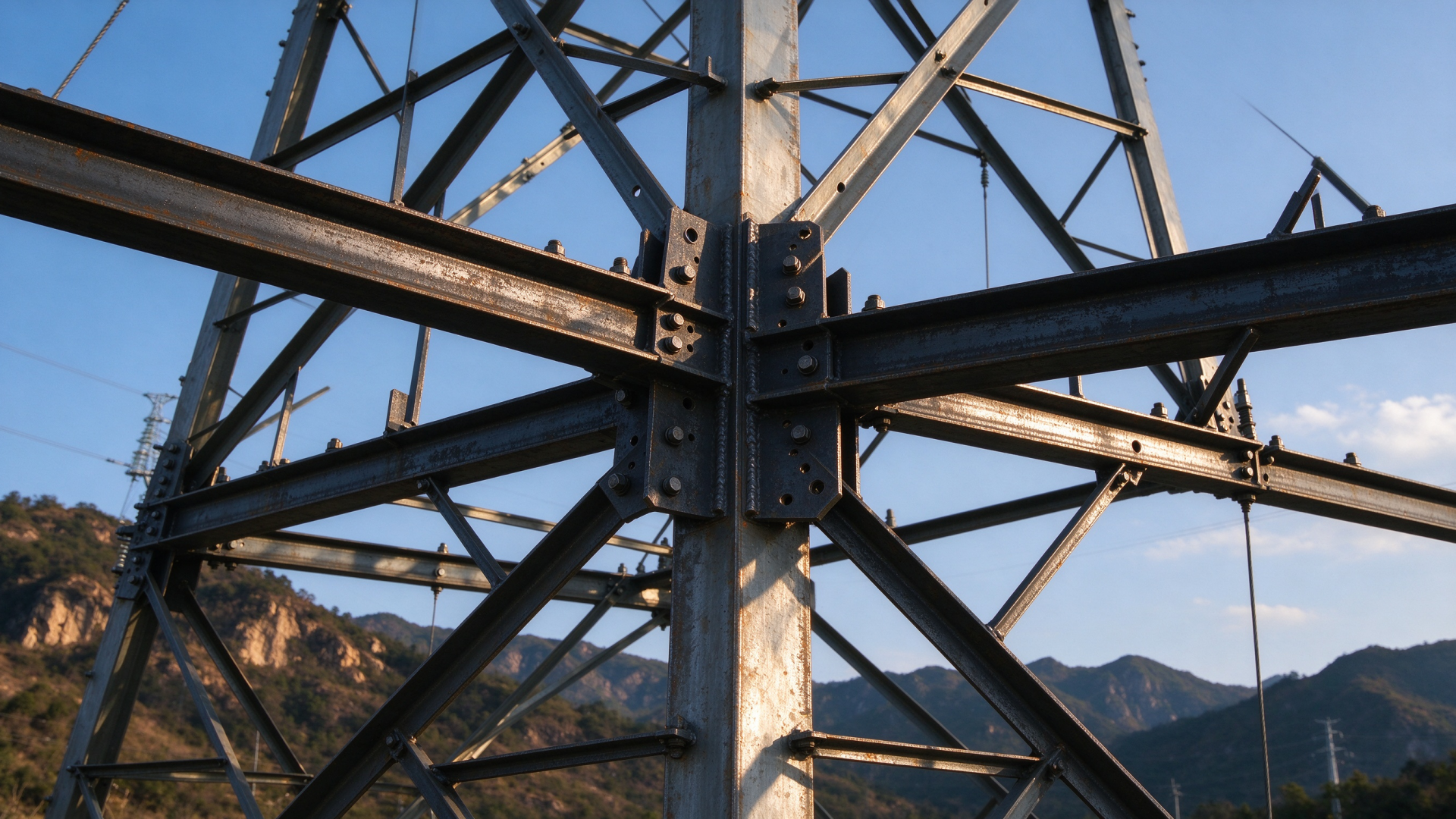 Hot-Dip Galvanized 63x40x6mm Unequal Angle Steel Used in Lattice Transmission Tower Joint