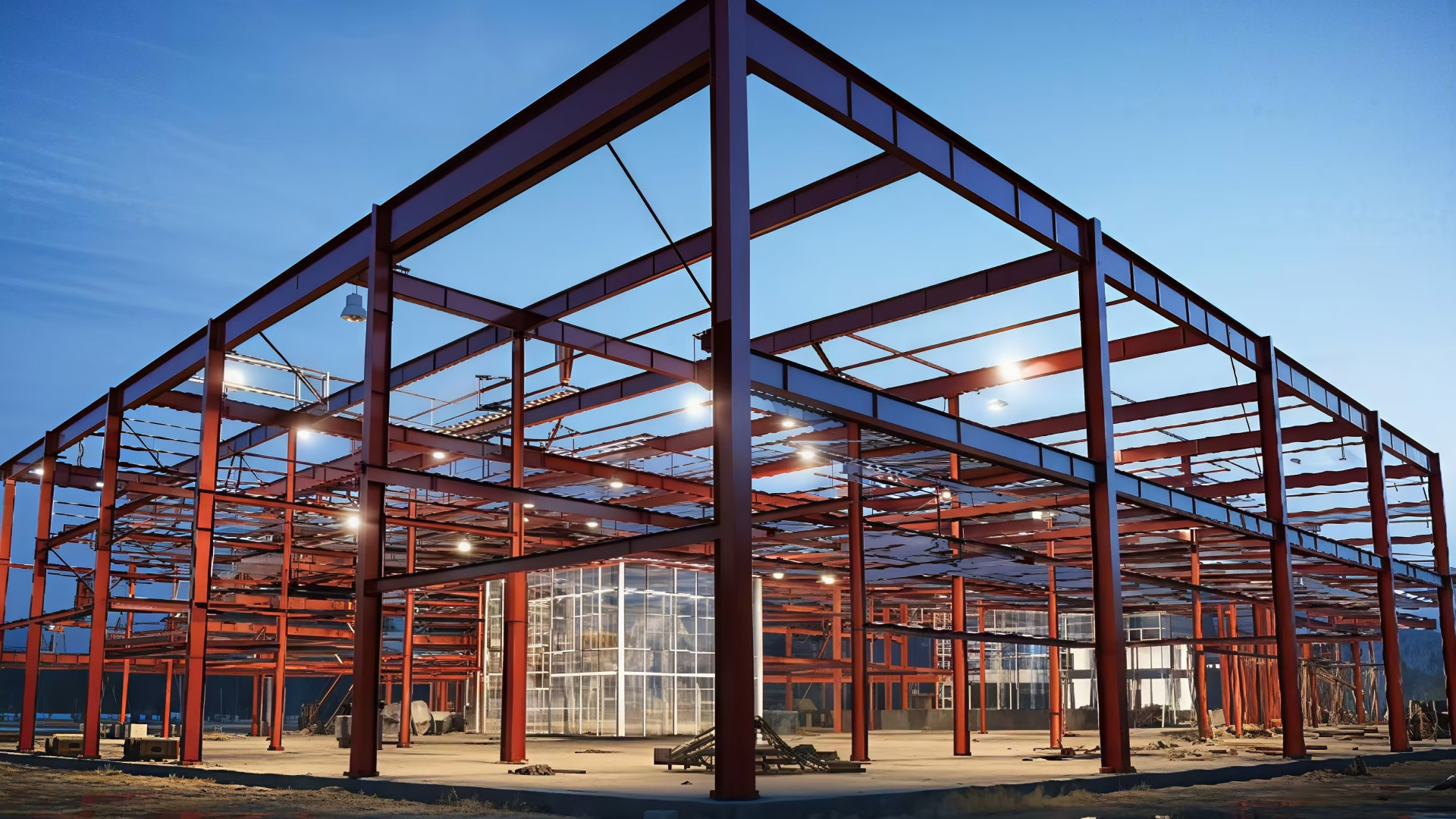 Structural Steel Frame with Angle Bar Bracing