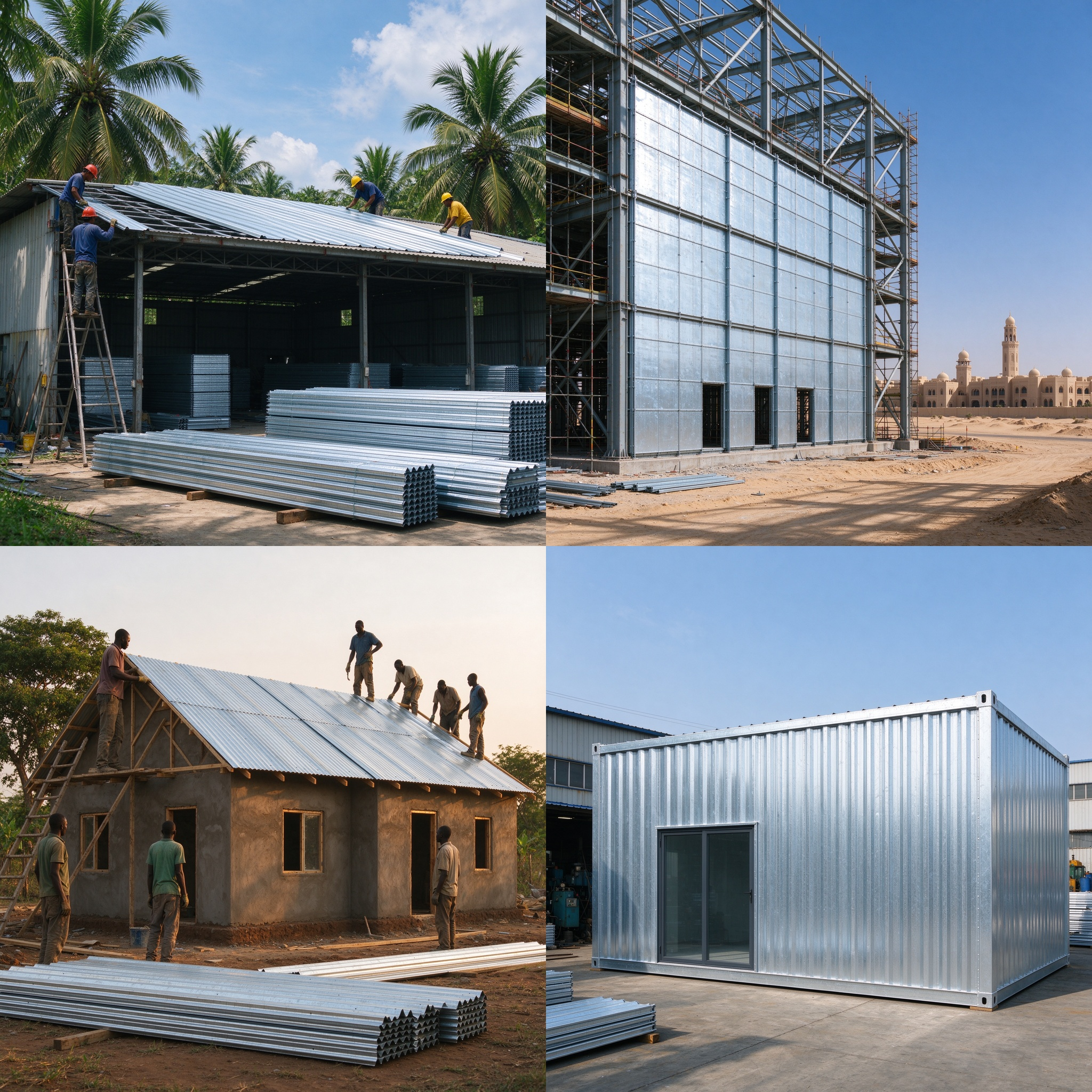 Galvanized Steel Sheet Applications in Roofing, Building Facade and Container House