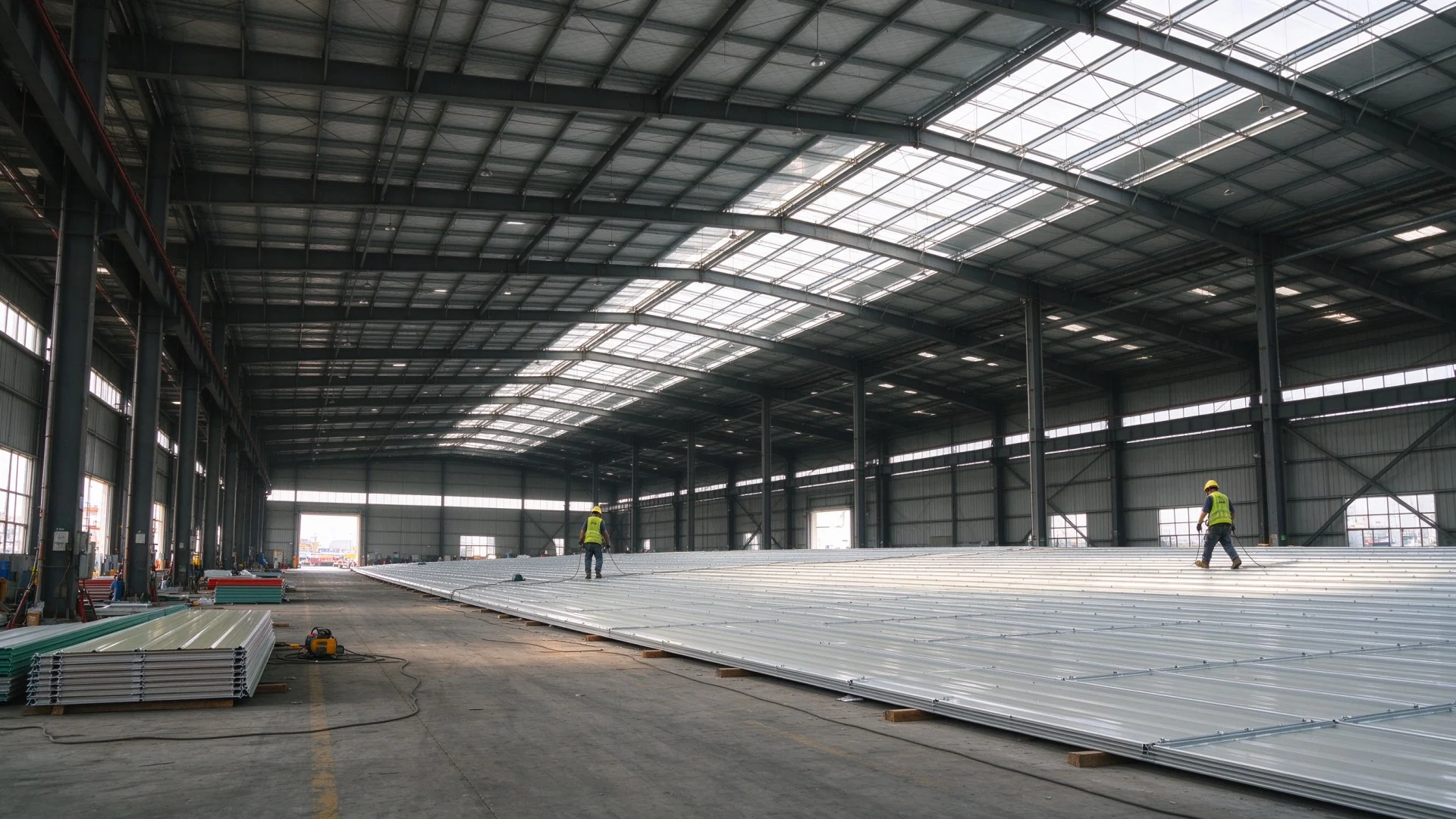 PPGL Cladding in Industrial Workshop