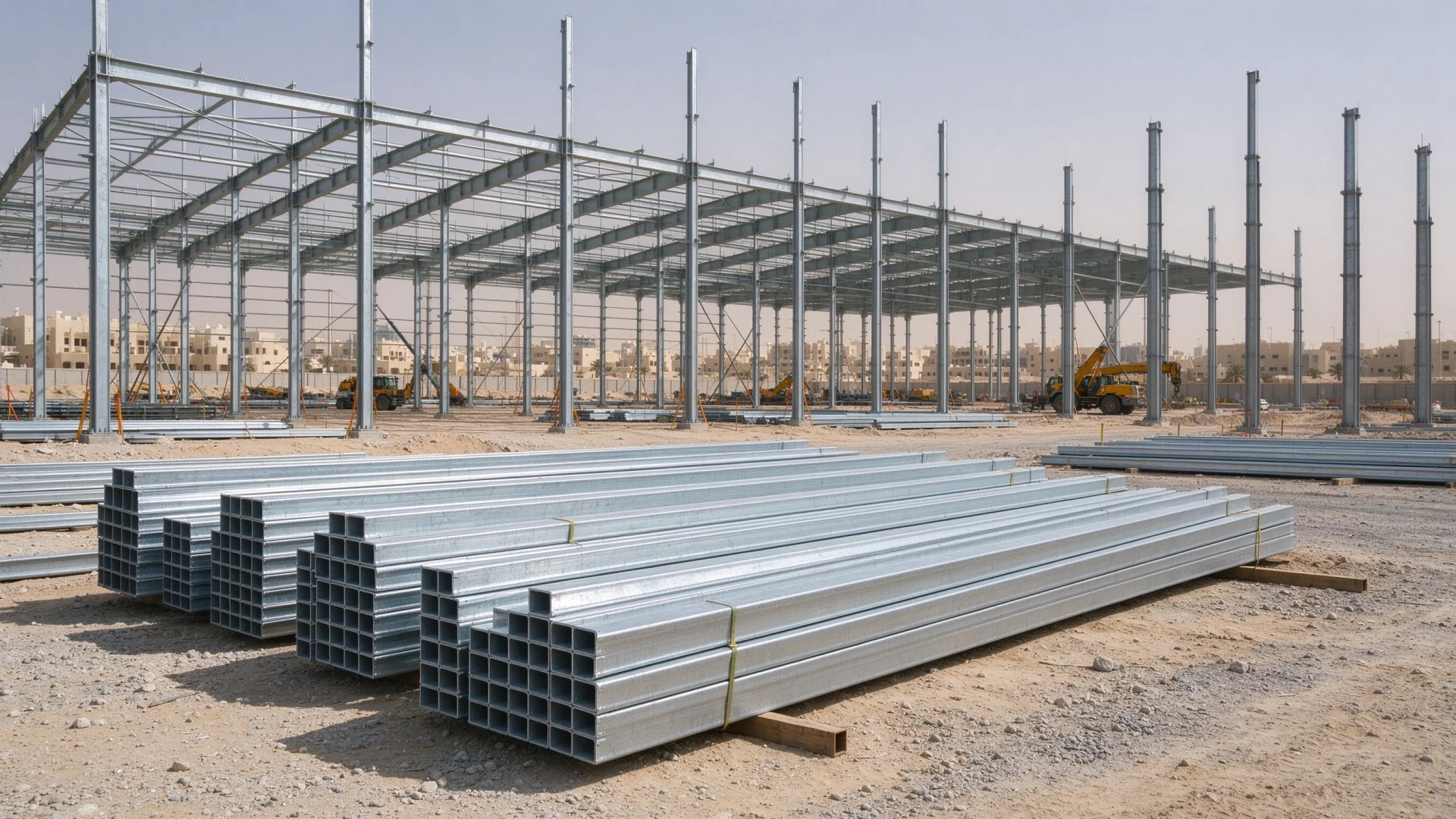 Galvanized Steel Tube Frame Warehouse Construction