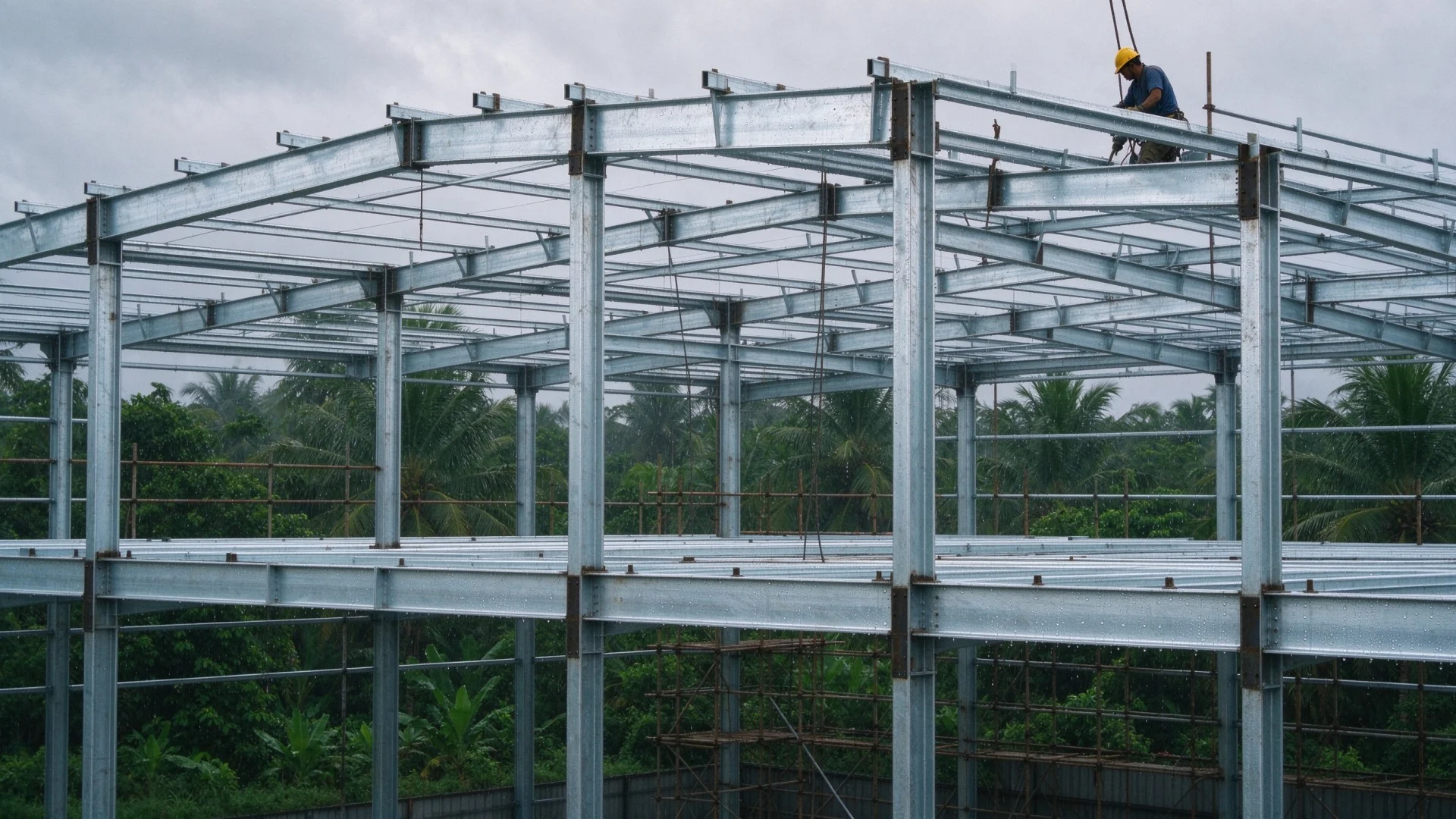 Galvanized Rectangular Tube Building Framework